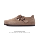 公司级 Birkenstock Boston Vl 勃肯男女鞋 秋冬新款 绒面金属针扣软木底包头运动板鞋 天鹅绒般的绒面革赋子休闲的经典外观，牛皮绒面革质地柔软