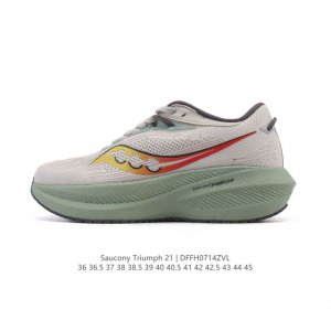 公司级 Saucony 索康尼 Triumph系列 胜利 21代 中性跑鞋 强缓震跑步鞋轻便男女款厚度增高跑鞋透气运动老爹鞋子，是来自美国的专业跑鞋品牌，成立于