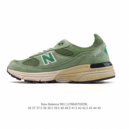 公司级 Newbalance 新百伦993系列美产老爹鞋总统经典复古运动鞋纽巴伦993总统慢跑鞋。卓越的舒适性与经典风格相得益彰，打造出我们的 Made In - 点击图像关闭