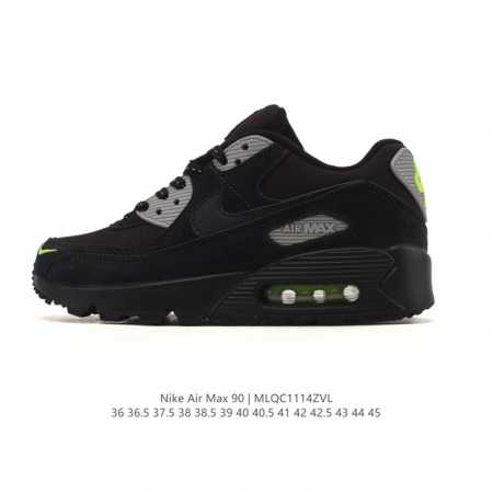 耐克 Nike Air Max 90 Essential 运动鞋气垫缓震跑步鞋，秉承该系列非凡缓震性能，缔造出众舒适穿着感与高级牛剖层革、人造革与织物组合鞋面， - 点击图像关闭