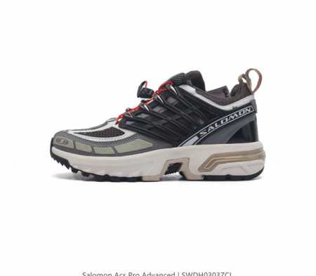 公司级 Salomon Acs Pro Advanced Ls Acs + Og 萨洛蒙 复古潮流户外机能登山功能跑鞋 鞋面以 锯齿 状的包裹系统呈现 在基色底 - 点击图像关闭
