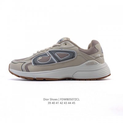 dior 迪奥 高奢品牌 彰显高级气质 Dior 运动鞋低帮系列复古休闲鞋时尚慢跑鞋厚底老爹鞋圆头系带 运动跑鞋 生活休闲鞋 男款 时髦单品 时尚百搭 复古老爹