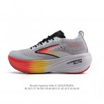 新品公司级 独家新款 布鲁克斯 Brooks 龙卷风Hyperion Elite 4Pb碳板跑鞋 老爹鞋 厚底增高缓震慢跑鞋，Brooks Hyperion E