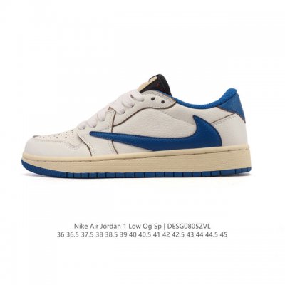 真标 耐克 Nike Air Jordan 1 Low Og Sp Military Blue Aj1乔1倒勾 2025年新款 蛇年新款 低帮篮球鞋 Aj1 乔