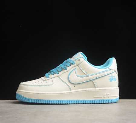 Stussy X Nk Air Force 1'07 Low 斯图西联名 米浅蓝反光空军一号低帮休闲板鞋 Un1635-666 打造纯正空军版型#专注外贸渠 - 点击图像关闭