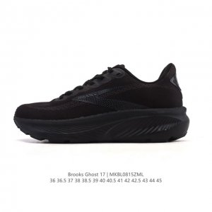 新品公司级 布鲁克斯Brooks Ghost 幽灵 17 经典鞋款厚底增高运动老爹鞋，Max 坐垫。搭载 Dna Loft V3 氮气超临界发泡中底，前掌厚度