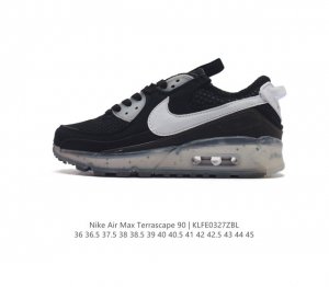 公司级 耐克nike Air Max Terrascape 90 复古休闲运动鞋厚底增高气垫缓震男女跑步鞋 革新外底设计 打造出众造型 半透明 Nike Gri
