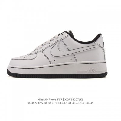 耐克 Nike Air Force 1 '07 Low 空军一号含气垫 小白鞋 低帮百搭厚底增高休闲运动板鞋。柔软、弹性十足的缓震性能和出色的中底设计，横跨复古