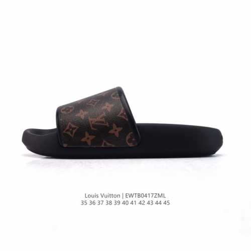 公司级独家纯原版本 Louis Vuitton 路易威登 Waterfront Damier 舒适休闲 时尚 沙滩鞋 休闲家居拖鞋 Louis Vuitton