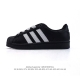 130 【公司级 头层皮】阿迪达斯 Adidas Superstar 三叶草经典贝壳头系列 新款休闲板鞋潮流男女士运动鞋 。鞋面柔软皮革材质 标志性的贝壳鞋头，