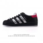 阿迪达斯 新款 Adidas Superstar 三叶草 经典贝壳头系列 新款休闲板鞋潮流男女士运动鞋 鞋面柔软皮革材质 标志性的贝壳鞋头 锯齿三条纹 简约的线