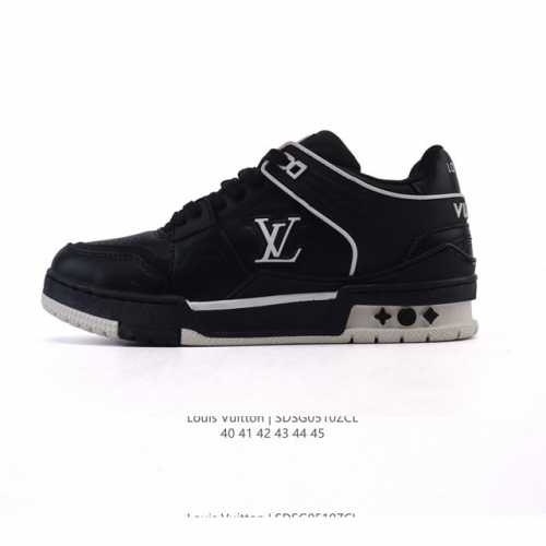 公司级 路易威登 Louis Vuitton Lv路易威登板鞋 时尚运动鞋潮厚底增高男鞋。舒适防滑底和百搭性霸屏整个时尚娱乐圈，细节调整完美主义！采用柔软皮革帆