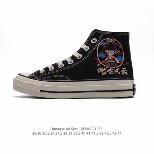 Converse All Star 匡威全明星运动鞋 2025年新款 哪吒之魔童降世 叱咤风云 复古星标高帮休闲运动硫化百搭板鞋 男女鞋经典帆布鞋学院风学生鞋