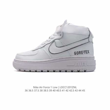 公司级 空军一号nike Air Force 1 Gtx Boot 防溅水板鞋防水机能空军一号篮球鞋 厚底增高魔术贴 中帮运动板鞋，Nike 为此将经典鞋款 A - 点击图像关闭