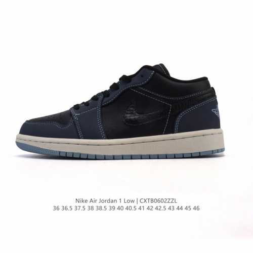 耐克 乔丹Air Jordan 1 Low Aj1 乔1 乔丹1代Aj1 低帮复古文化休闲运动篮球鞋。从1985 年面世的元年款汲取设计灵感，采用简洁大方的经典