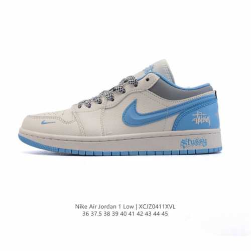 公司级 耐克 乔丹Air Jordan 1 Low Aj1 乔1 乔丹1代Aj1 低帮复古文化休闲运动篮球鞋，从1985 年面世的元年款汲取设计灵感，采用简洁大