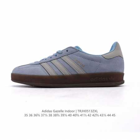 公司级 阿迪达斯 Adidas Originals Gazelle Indoor复古三叶草防滑透明橡胶板鞋经典运动鞋。这款经典鞋,忠于原版设计,缀撞色三条纹和鞋 - 点击图像关闭