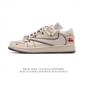 公司级 真标 耐克 Nike Air Jordan 1 Low OG SP Military Blue AJ1乔1 倒勾低帮篮球鞋 解构绑带 双鞋带 AJ1 乔
