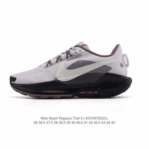 耐克 Nike Pegasustrail5 男女同款越野跑步鞋夏新款耐克飞马该鞋款搭载出众回弹的 Reactx 泡绵中底，多种地面，皆可轻松驾驭。采用别致设计。