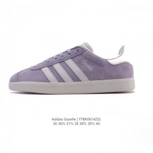 阿迪达斯 Adidas 三叶草Gazelle系列休闲鞋男女经典运动鞋，鞋身特殊的猪八皮革材质和简单百搭的特点，让 Gazelle 一直活跃在街头。T字鞋头、压模
