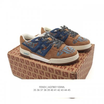 公司级 Fendi芬迪 新春爆款系列时尚复古板鞋男女士时尚运动板鞋 原版休闲鞋。设计师Kim Jones打造的首款运动鞋Fendi 板鞋，新鲜血液注入复古的设计