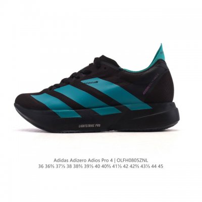 公司级 阿迪达斯 Adidas Adizero Adios Pro 4 舒适防滑耐磨 低帮 休闲跑步鞋 男女款厚度增高老爹鞋 2025年，Adidas推出了Ad