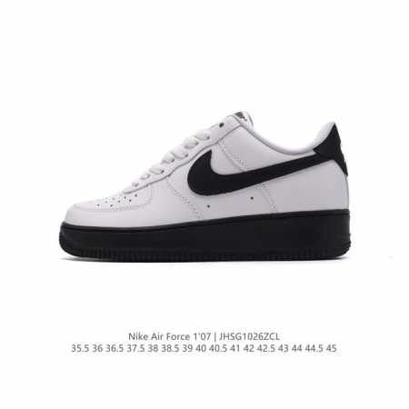 头层皮 耐克 Nike Air Force 1 '07 Low 空军一号含气垫 低帮百搭厚底增高休闲运动板鞋。柔软、弹性十足的缓震性能和出色的中底设计，横跨复古 - 点击图像关闭