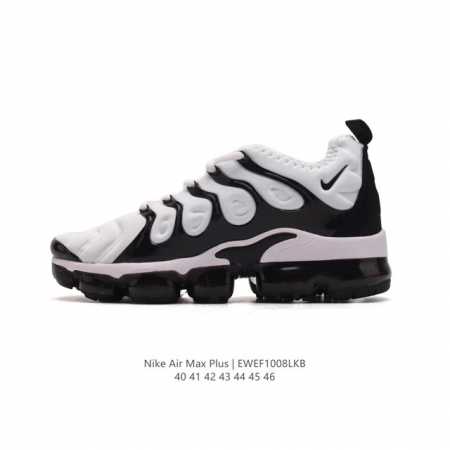 Nike 耐克 男子休闲鞋气垫缓震跑步鞋 Air Max Plus 运动鞋 造型超讨喜！鞋面以帆布和织物材质包裹，保证了轻薄透气，更适合夏季穿着。鞋侧 鱼骨 形 - 点击图像关闭