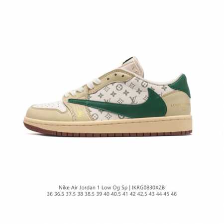 公司级 耐克 Nike Air Jordan 1 Low Og Sp Military Blue Aj1乔1 倒勾 路易威登联名 低帮篮球鞋 Aj1 乔丹1代 - 点击图像关闭