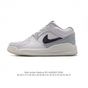 公司级 真标 耐克 Nike Air Jordan Stadium Aj90 潮流运动板鞋 Aj90 充满了对Tinkerhathield 原创设计的致敬 包括