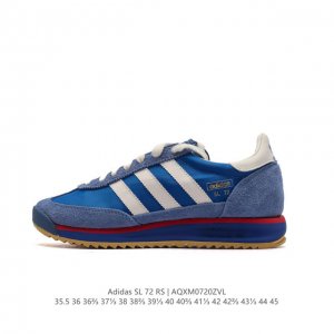 阿迪达斯adidas Sl 72 Shoes 经典复古薄底运动鞋 T头鞋 三叶草复古休闲跑步鞋休闲运动鞋 这款经典运动鞋携复古型格，来访你的活力日常 采用舒爽尼