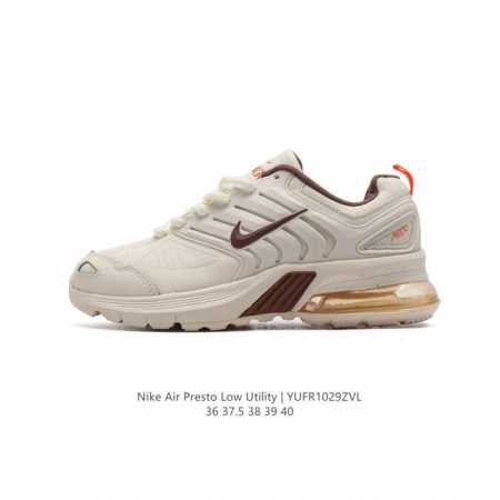 耐克nike air presto low utility 针织网面半掌气垫休闲时尚百搭运动缓震跑鞋 圆头, 正面绑带, 经典耐克swoosh标识, 鞋垫饰有品 - 点击图像关闭