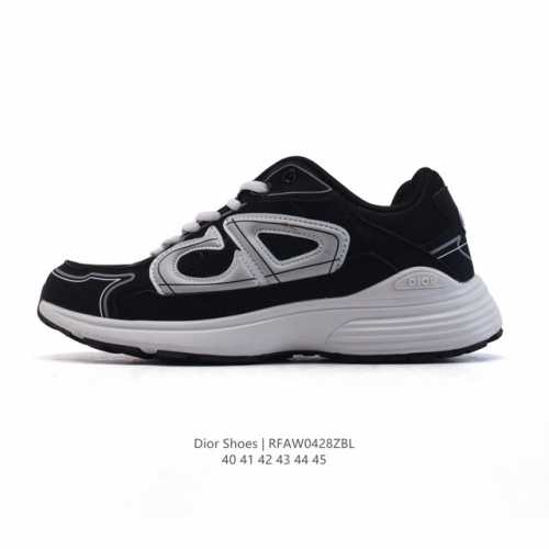 公司级 Dior 迪奥 高奢品牌 彰显高级气质 Dior 运动鞋低帮系列复古休闲鞋时尚慢跑鞋厚底老爹鞋圆头系带 运动跑鞋 生活休闲鞋 男款 时髦单品 时尚百搭