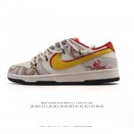 公司级 耐克 Nike Dunk Low Retro 运动鞋复古解构绑带板鞋 双鞋带 联名 蛇年限定。作为 80 年代经典篮球鞋款，起初专为硬木球场打造，后来成