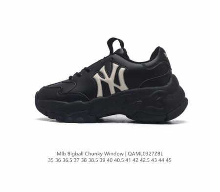 韩国mlb 男女复古老爹 Mlb Bigball Chunky Window 复古印花 男女厚底增高纽约洋基队老爹运动休闲鞋 Mlb他们家老爹鞋一直都是深受大家 - 点击图像关闭