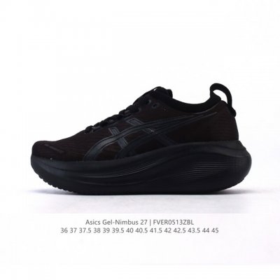 公司级 Asics亚瑟士升级Gel-Nimbus 27男女款跑鞋透气缓震回弹跑鞋N27跑步鞋该鞋款专为提高跑者舒适度和运动表现而设计，搭载了新型鞋面材料和更强的