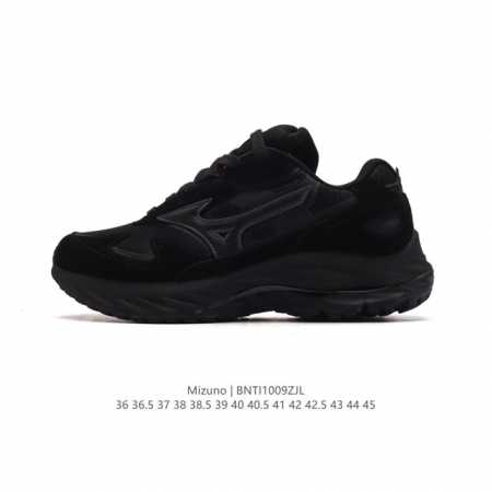 公司级 Mizuno Sportstyle 美津浓 复古时尚休闲舒适减震运动跑步鞋 厚底增高老爹鞋 美津浓wave机械缓震，可以说是机械缓震跑鞋科技的翘楚。有着 - 点击图像关闭