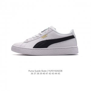 PUMA彪马SUEDE XL SKATE男女鞋复古休闲鞋运动厚底增高板鞋1整双鞋整体是亮色鞋身和大号LOGO以及白色鞋底。鞋身材质是绒面的看起来质感不错。烫金的