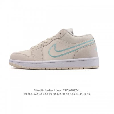 真标 耐克 乔丹Air Jordan 1 Low Aj1 乔1 乔丹1代Aj1 低帮复古文化休闲运动篮球鞋。从1985 年面世的元年款汲取设计灵感，采用简洁大方