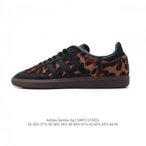 阿迪达斯 德训鞋 Adidas Originals Samba Og Shoes 经典运动鞋小白鞋 豹纹 T头鞋 男女板鞋 彰显休闲摩登风情的时尚经典鞋。它诞生