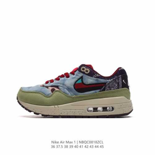 耐克 Nike Air Max 1 男女子运动鞋 气垫缓震慢跑鞋厚底增高跑步鞋。从法国建筑中汲取设计灵感，兼具运动风范和时尚格调，是此系列起初搭载 Air 的鞋