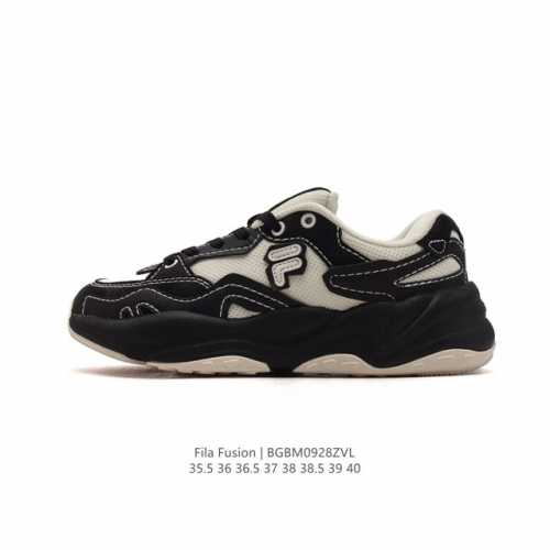 公司级 斐乐 女老爹鞋 Fila Fusion 厚底增高百搭运动板鞋 意大利百年经典运动品牌，网红单品 小红书推荐爆款 Fila斐乐新款小白鞋斐乐潮牌文化街头风