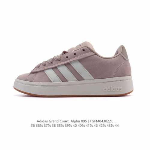 新品 阿迪达斯 Adidas男女Grand Court Alpha 00S网球鞋 舒适百搭小白鞋 防滑耐磨 低帮 板鞋 阿迪达斯中性四季款网球训练鞋 Jr054