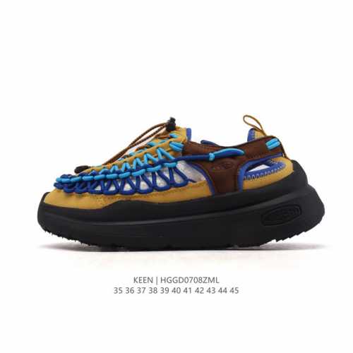 新品公司级 Keen 编织带 毛毛虫 厚底增高舒适 耐磨 涉水 溯溪鞋 户外鞋 洞洞鞋 一脚蹬凉拖鞋 户外涉水透气溯溪运动凉鞋 沙滩鞋 防滑大底踩水坑，颜色巨百