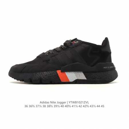 阿迪达斯 Adidas Nite Jogger 全新配色王嘉尔代言款男女士运动鞋，透气网面鞋面 夜行者 3M反光 真爆大底复古跑鞋。 针织透气网布搭配皮革拼接打 - 点击图像关闭