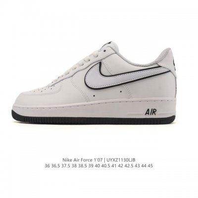 耐克 Nike Air Force 1 '07 Low 空军一号含气垫 小白鞋 低帮百搭厚底增高休闲运动板鞋。柔软、弹性十足的缓震性能和出色的中底设计，横跨复古