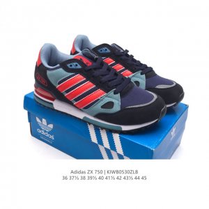 阿迪达斯 Adidas Zx 750 户外耐磨舒适运动休闲鞋男款经典运动鞋。80年代,Zx系列问世。这款经典鞋,采用热塑性聚氨酯橡胶 Tpu 鞋跟笼,搭配乙烯