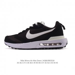 耐克 Nike Air Max Dawn 黎明系列 低帮气垫百搭休闲运动慢跑鞋，从配色上彰显出浓厚的复古气质。最大的亮点当属鞋型设计上加入结构元素，汲取1984
