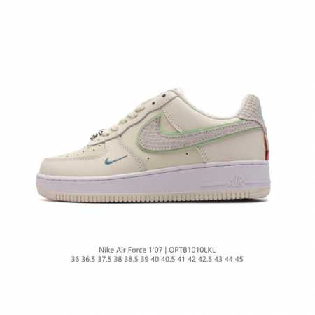 耐克 Nike Air Force 1 '07 Low 空军一号含气垫 小白鞋 低帮百搭厚底增高休闲运动板鞋。柔软、弹性十足的缓震性能和出色的中底设计，横跨复古 - 点击图像关闭