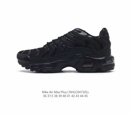 Nike 耐克 男女子休闲鞋气垫缓震跑步鞋 Air Max Plus 运动鞋 造型超讨喜！鞋面以帆布和织物材质包裹，保证了轻薄透气，更适合夏季穿着。鞋侧 鱼骨 - 点击图像关闭
